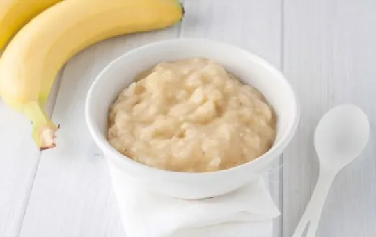 applesauce and mashed banana