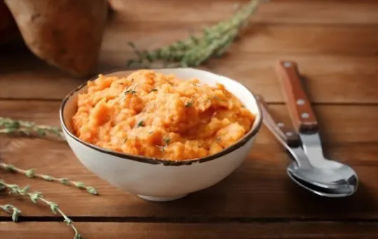 mashed sweet potatoes