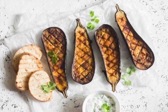 roasted eggplant with garlic sauce