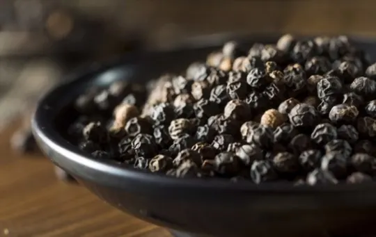 black peppercorns