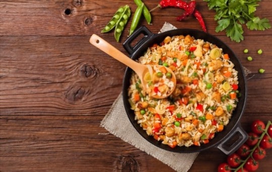 fried rice and vegetables