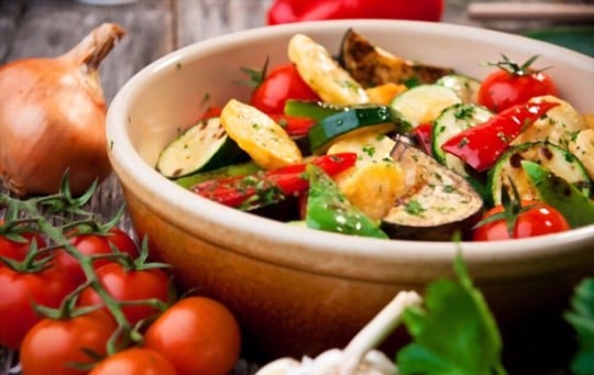 garlic roasted vegetables with grated parmesan