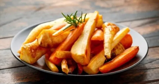 glazed carrots and parsnips