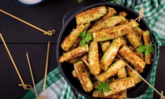 lightly fried zucchini