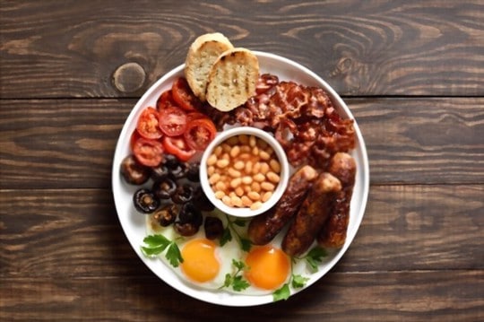 mushrooms and baked beans