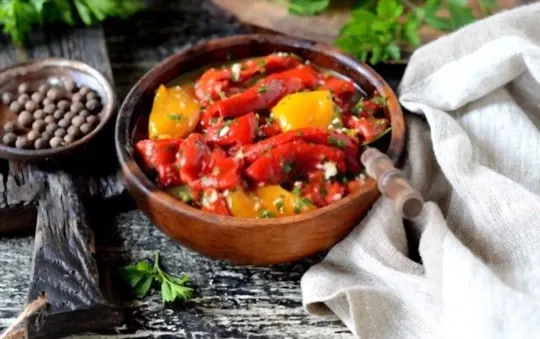 roasted pepper salad and feta