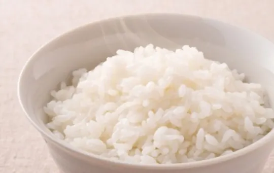 steamed white rice