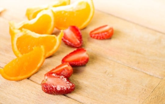 strawberries and oranges