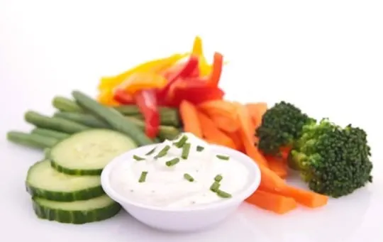 vegetables and dip