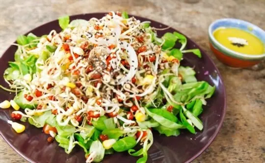 bean sprout salad and egg strands