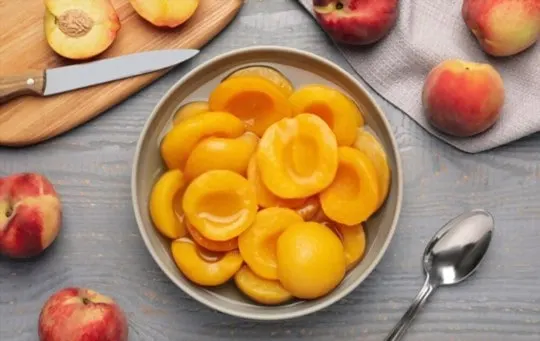 canned peaches