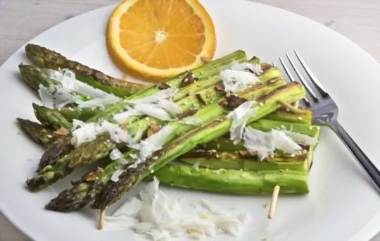 roasted asparagus with parmesan