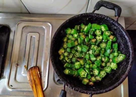 roasted fresh okra