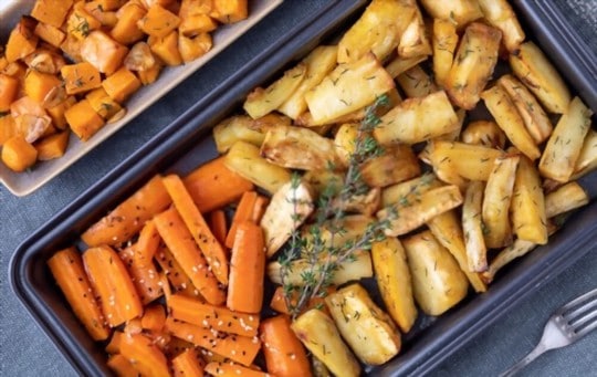 roasted potatoes and carrots