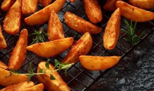 roasted sweet potato wedges