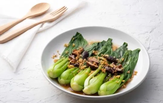 stirfried baby bok choy