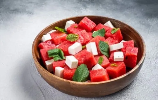 watermelon cucumber feta salad