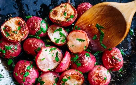 roasted radishes