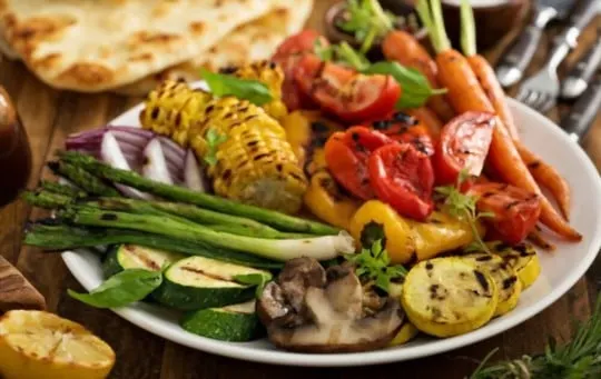 grilled vegetables with lemon juice