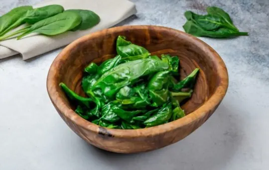 steamed spinach