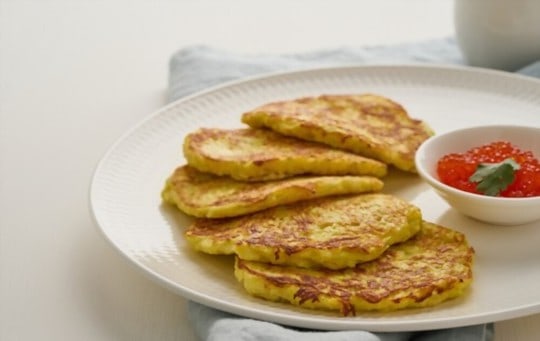 potato and zucchini hash with tomato sauce