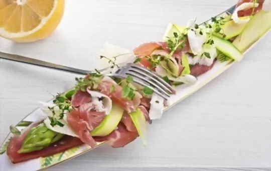 shaved asparagus and arugula salad