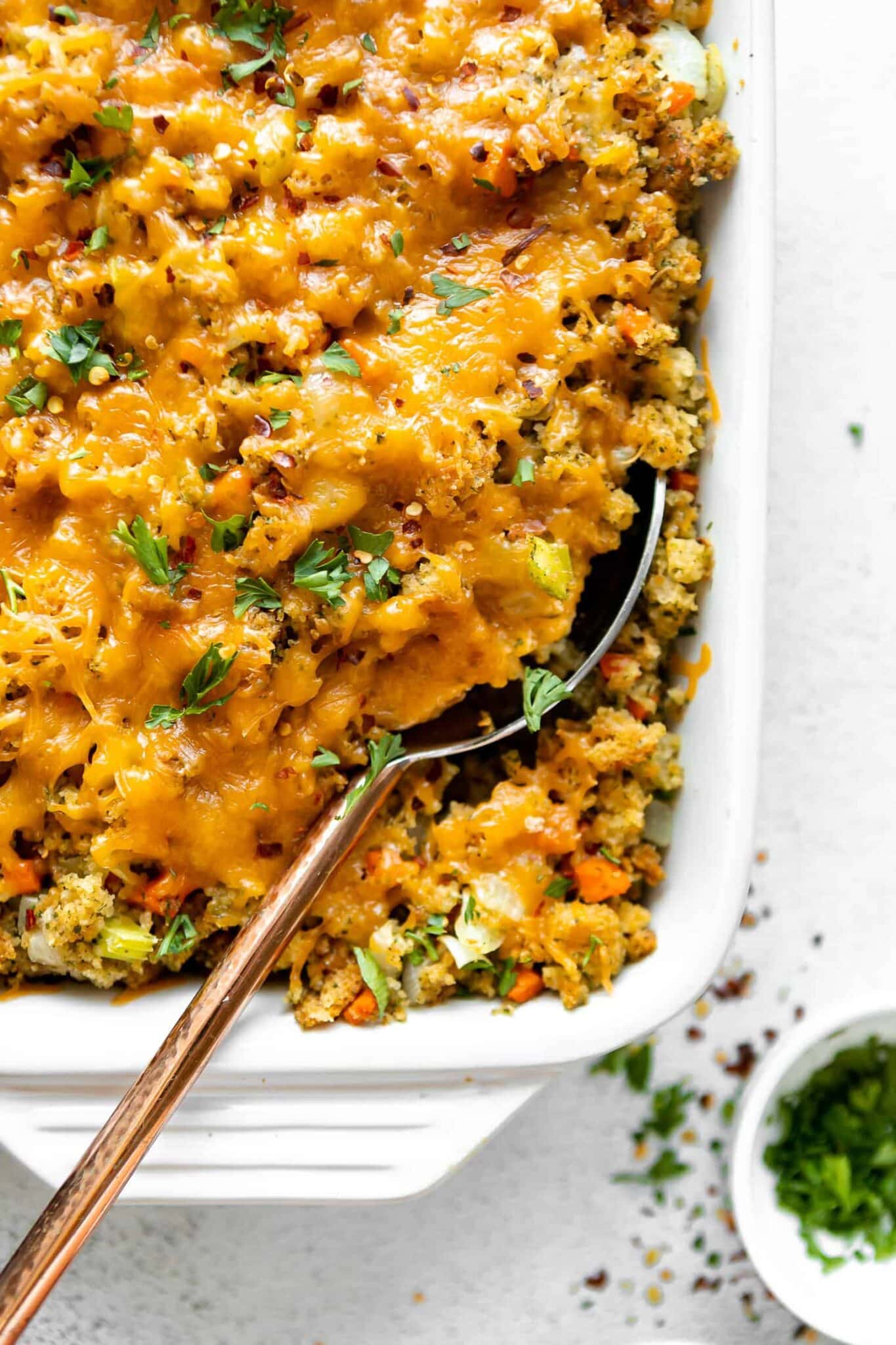 Chicken broccoli stuffing casserole