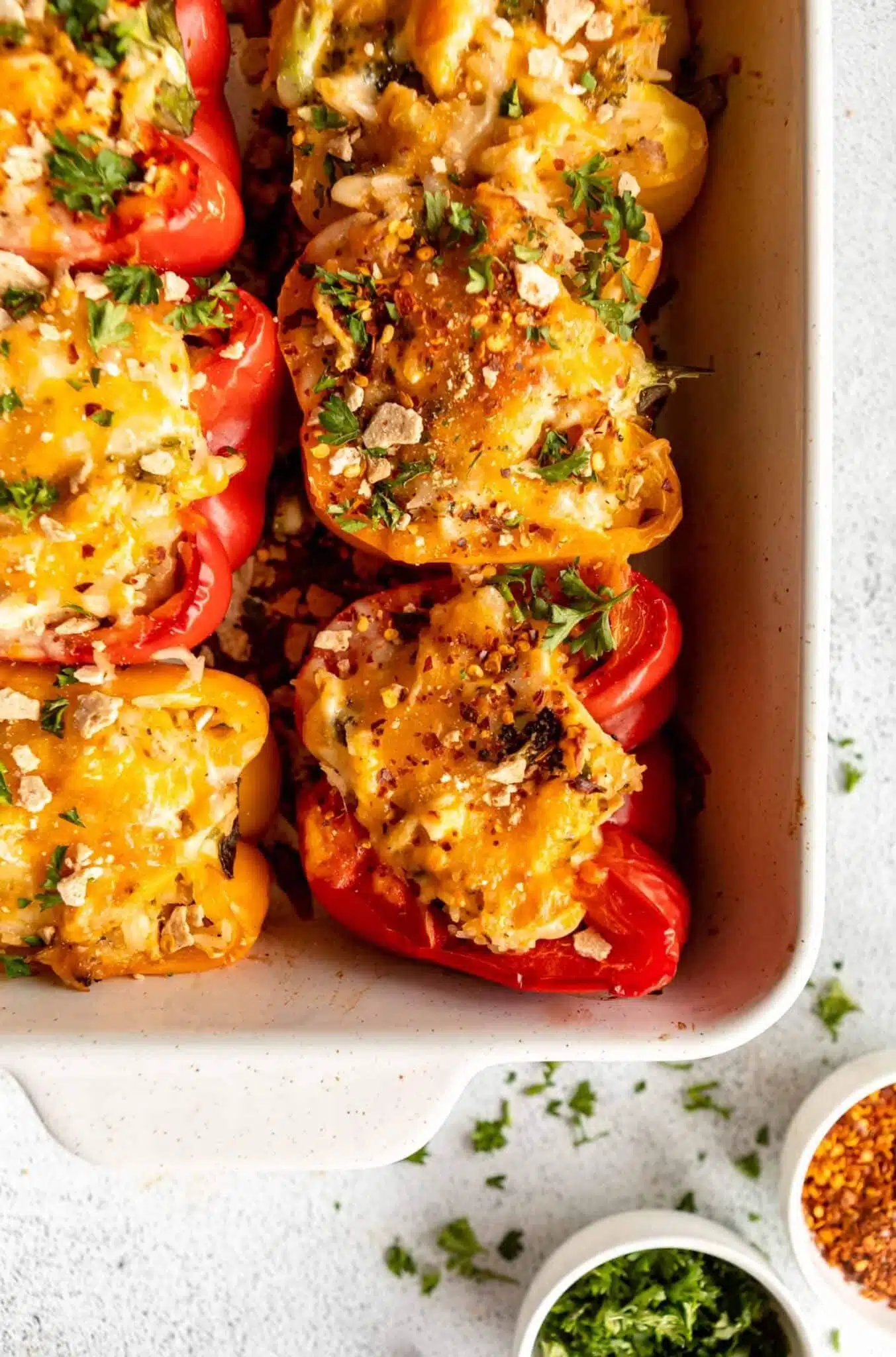 Chicken and rice stuffed peppers