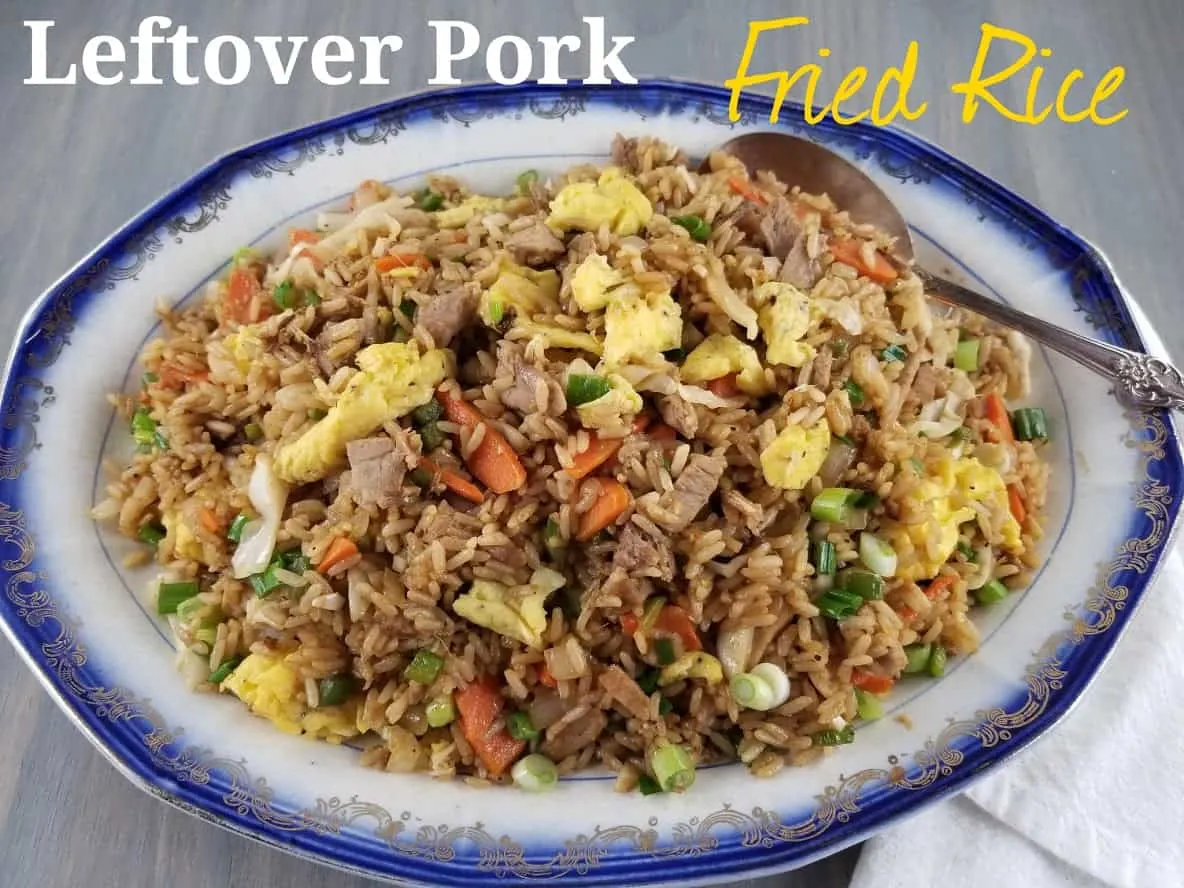 Leftover pork fried rice1