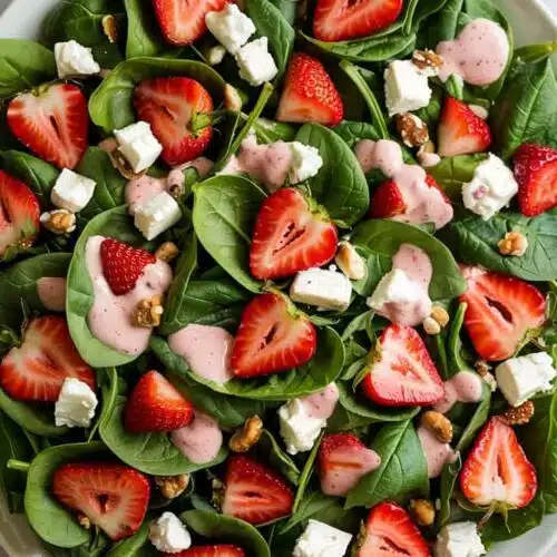 Strawberry spinach salad with poppy seed dressing1