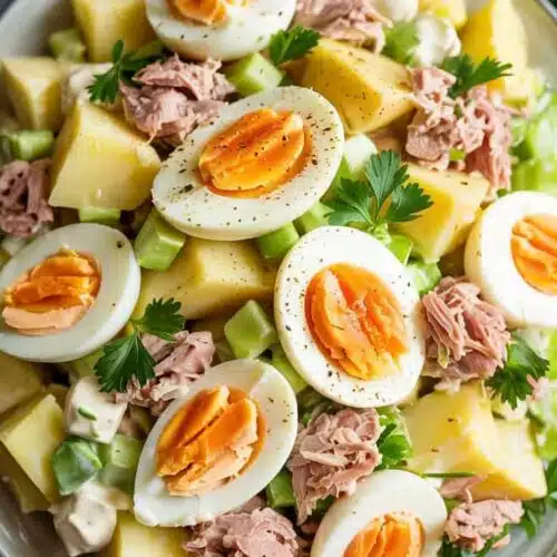 Tuna egg potato salad1
