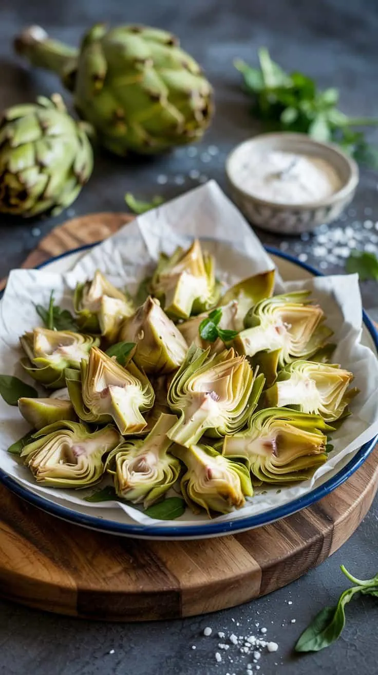 Crispy air fryer artichoke hearts can 11