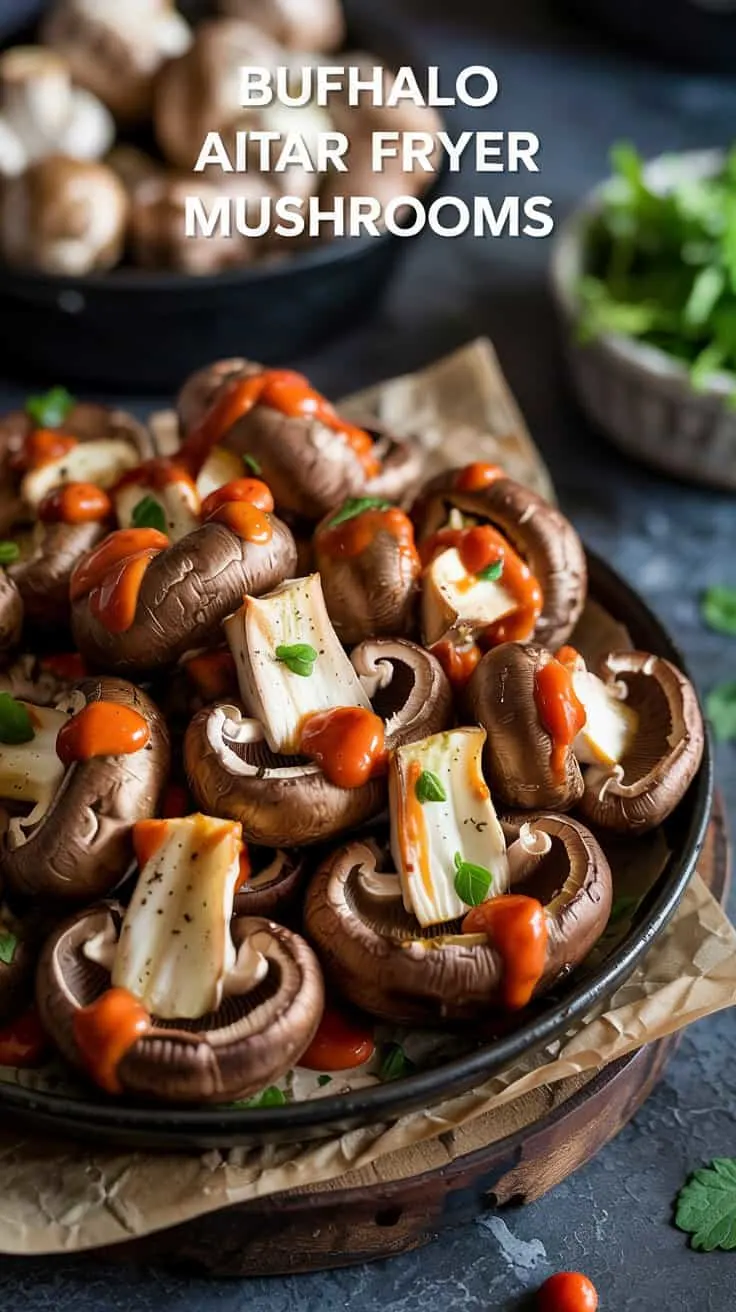 Buffalo air fryer mushrooms mushrooms