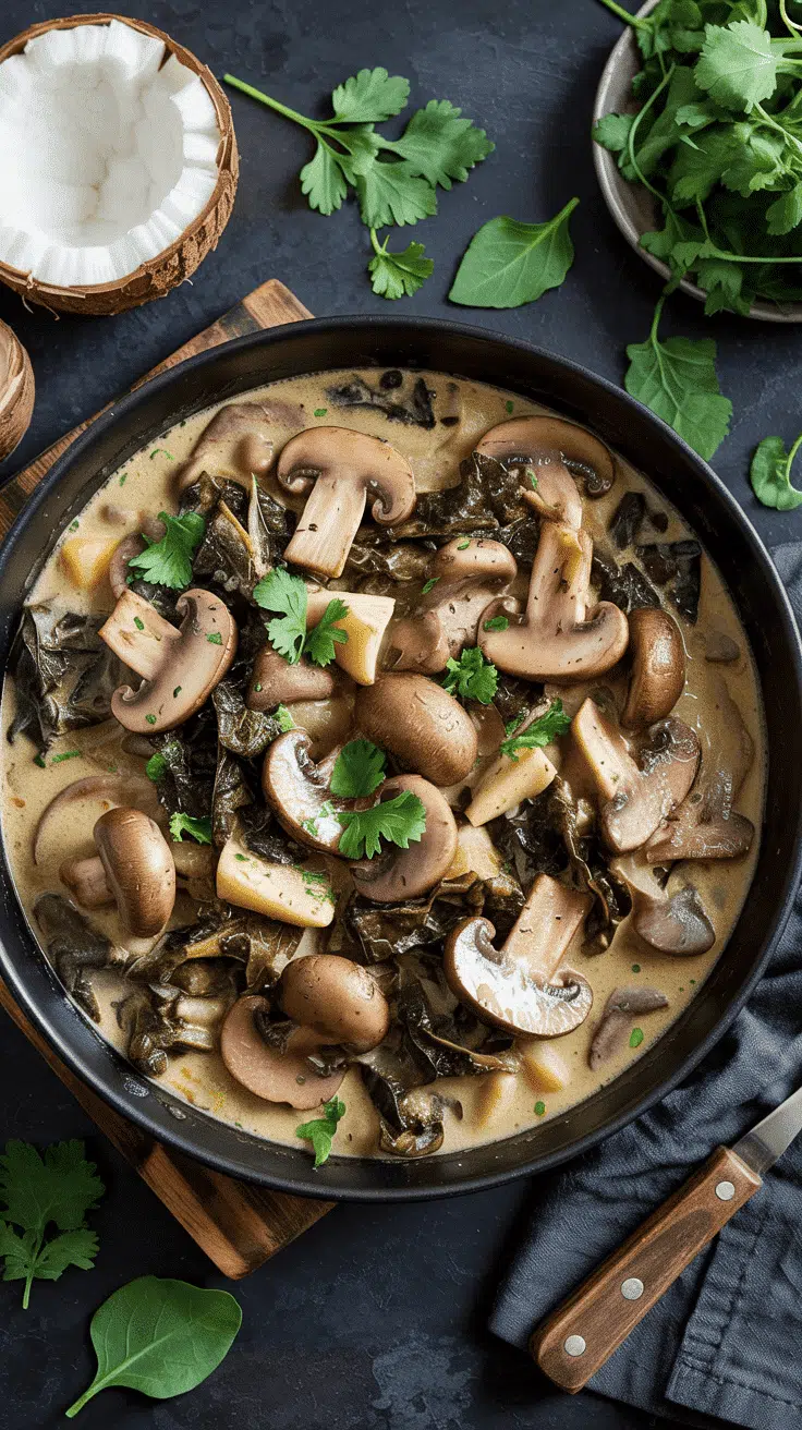 1 12 mushroom and kale coconut curry this