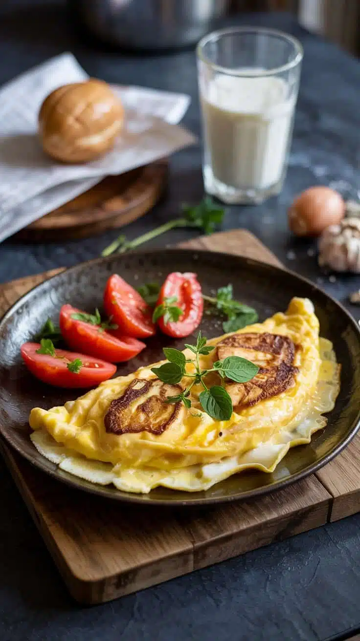 Classic french fluffy omelette the fre