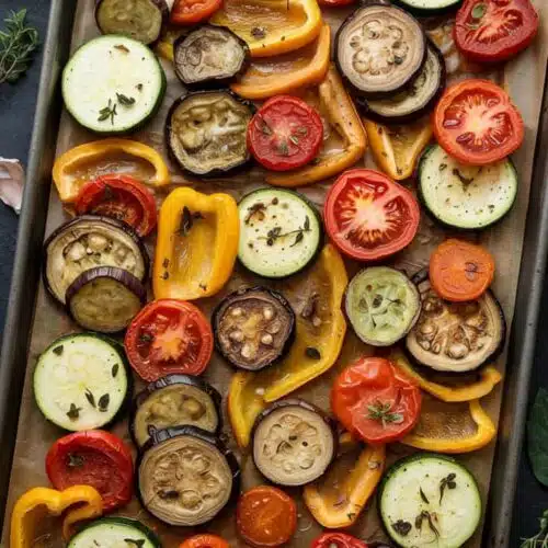 Sheet pan with garlic and qzvpq