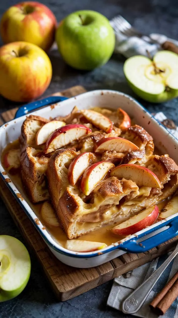 Apple cinnamon baked french toast thi
