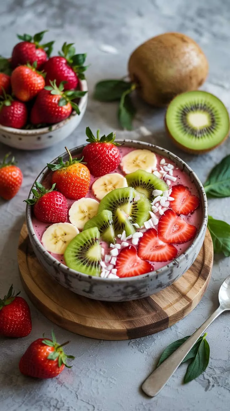 10 strawberry kiwi summer smoothie bowl bqeikxkwqb xat8kgtujtw dbaje5ba