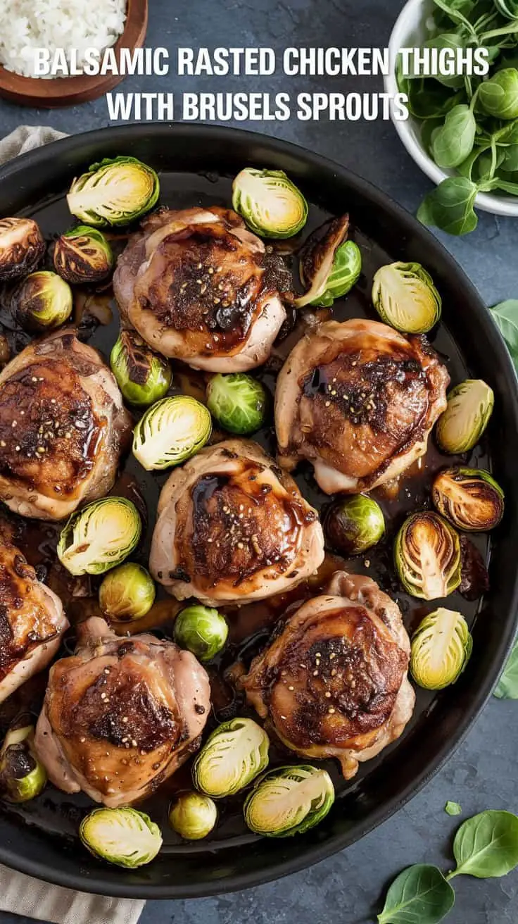 Balsamic roasted chicken thighs with lwxqa