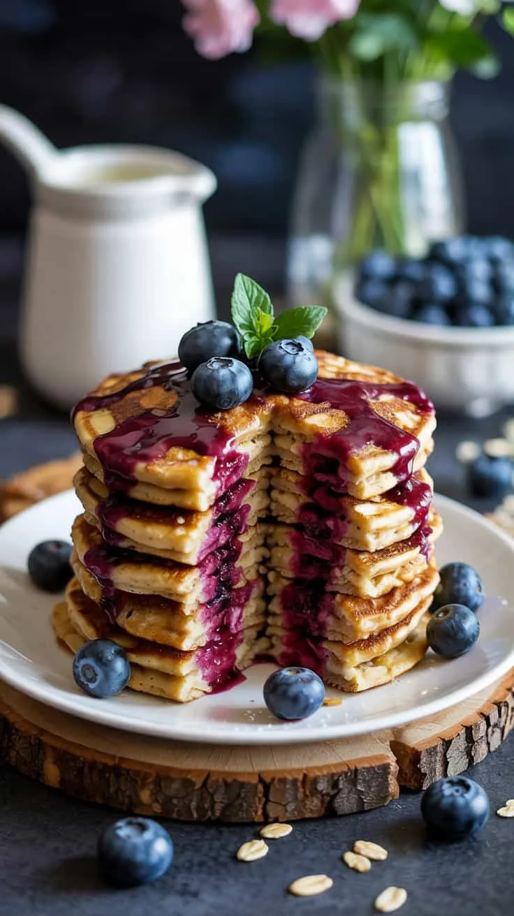 Oatmeal blueberry pancakes oatmeal bl mpsc nc