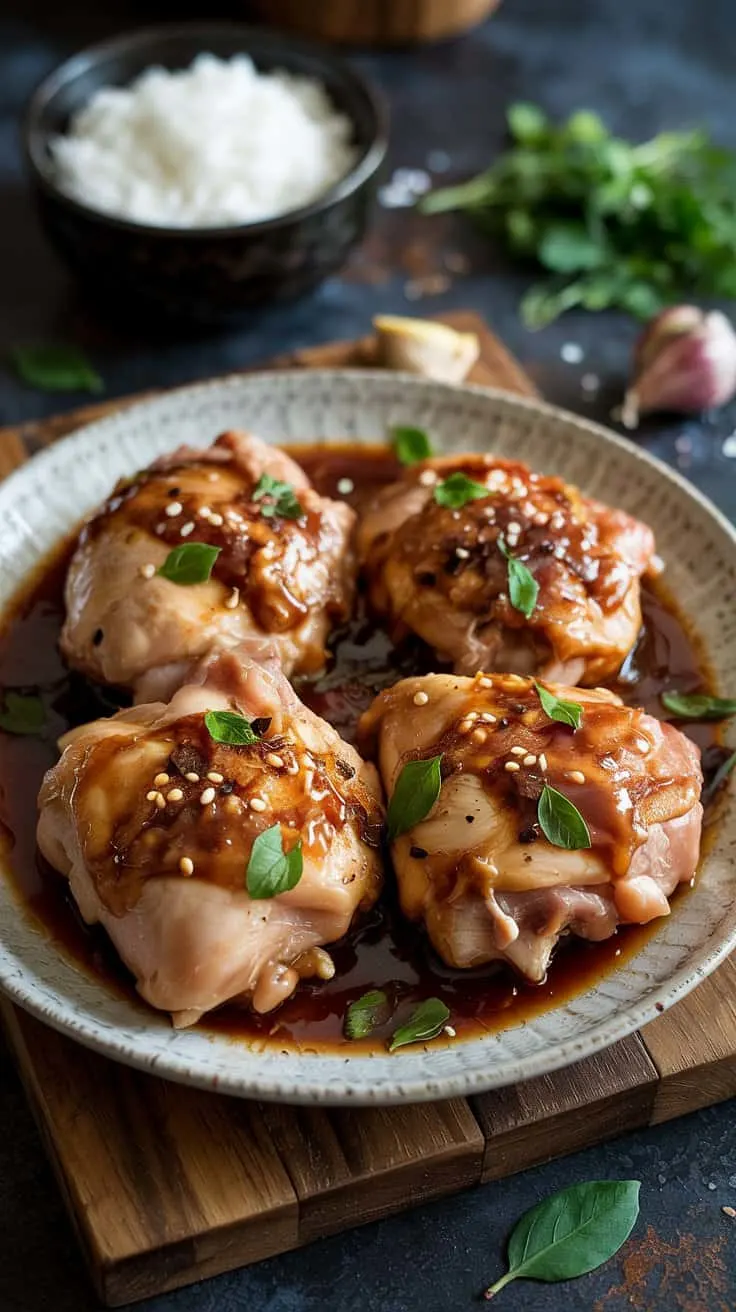 Slow cooker teriyaki chicken thighs t