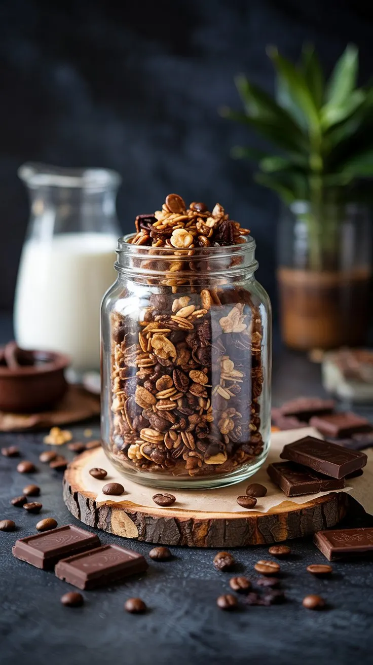 Espresso and dark chocolate granola t z hhse0w ic5w