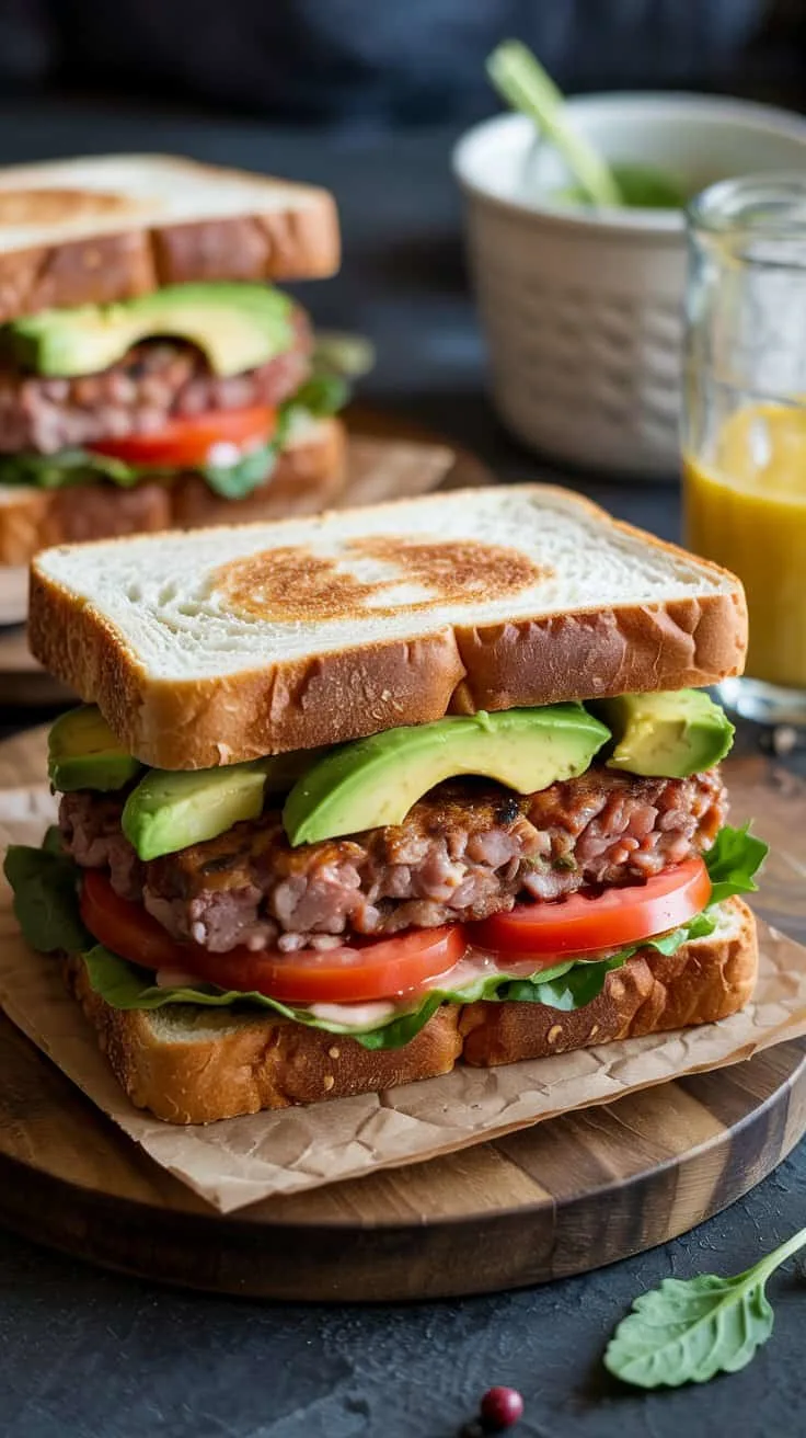 Plant based breakfast sandwich with v sr2 vjbh