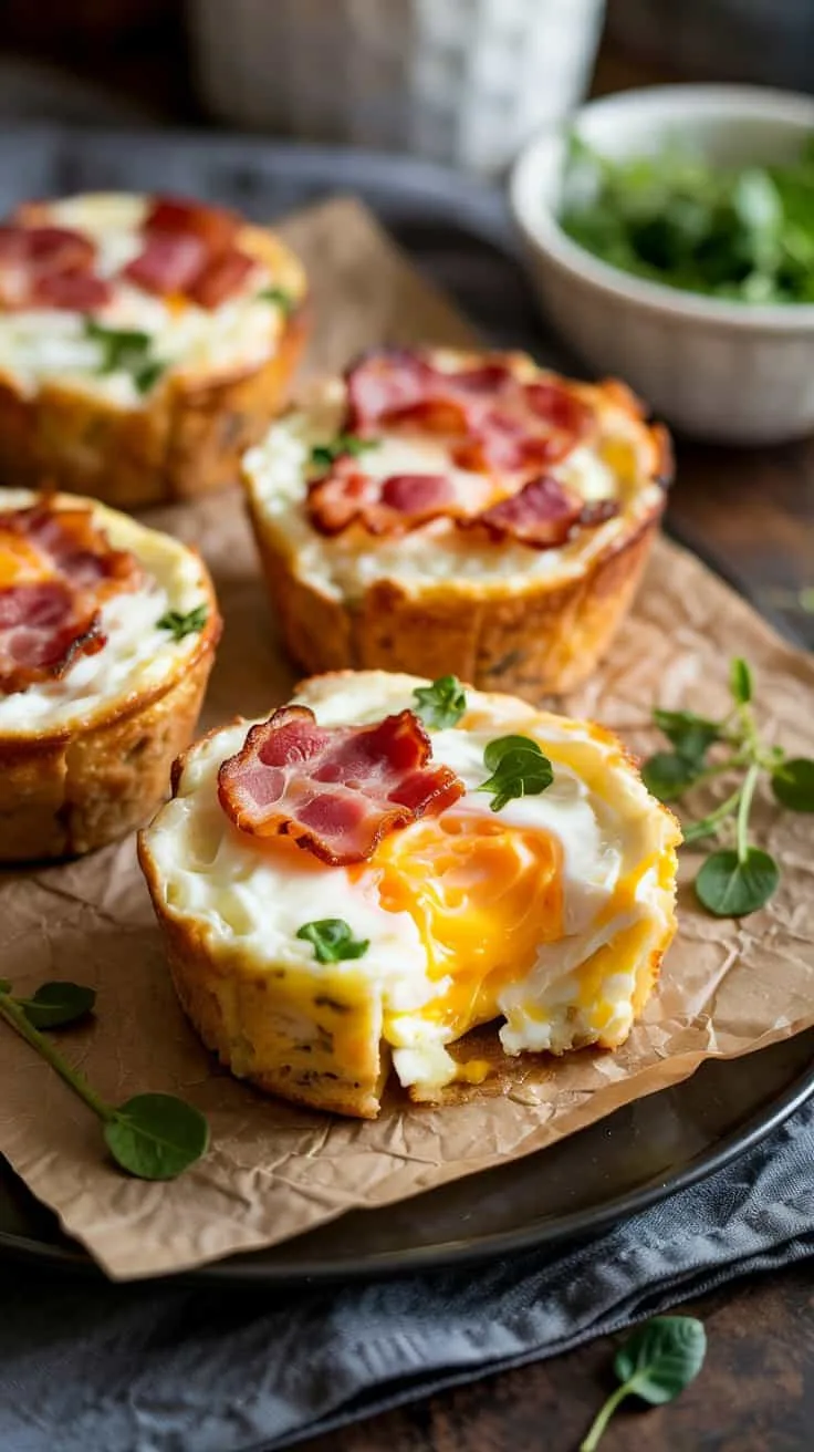 Turkey bacon and cheddar egg muffins qijt