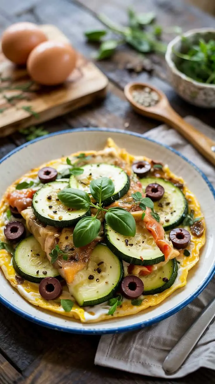 Veggie omelette with ol w g1xq