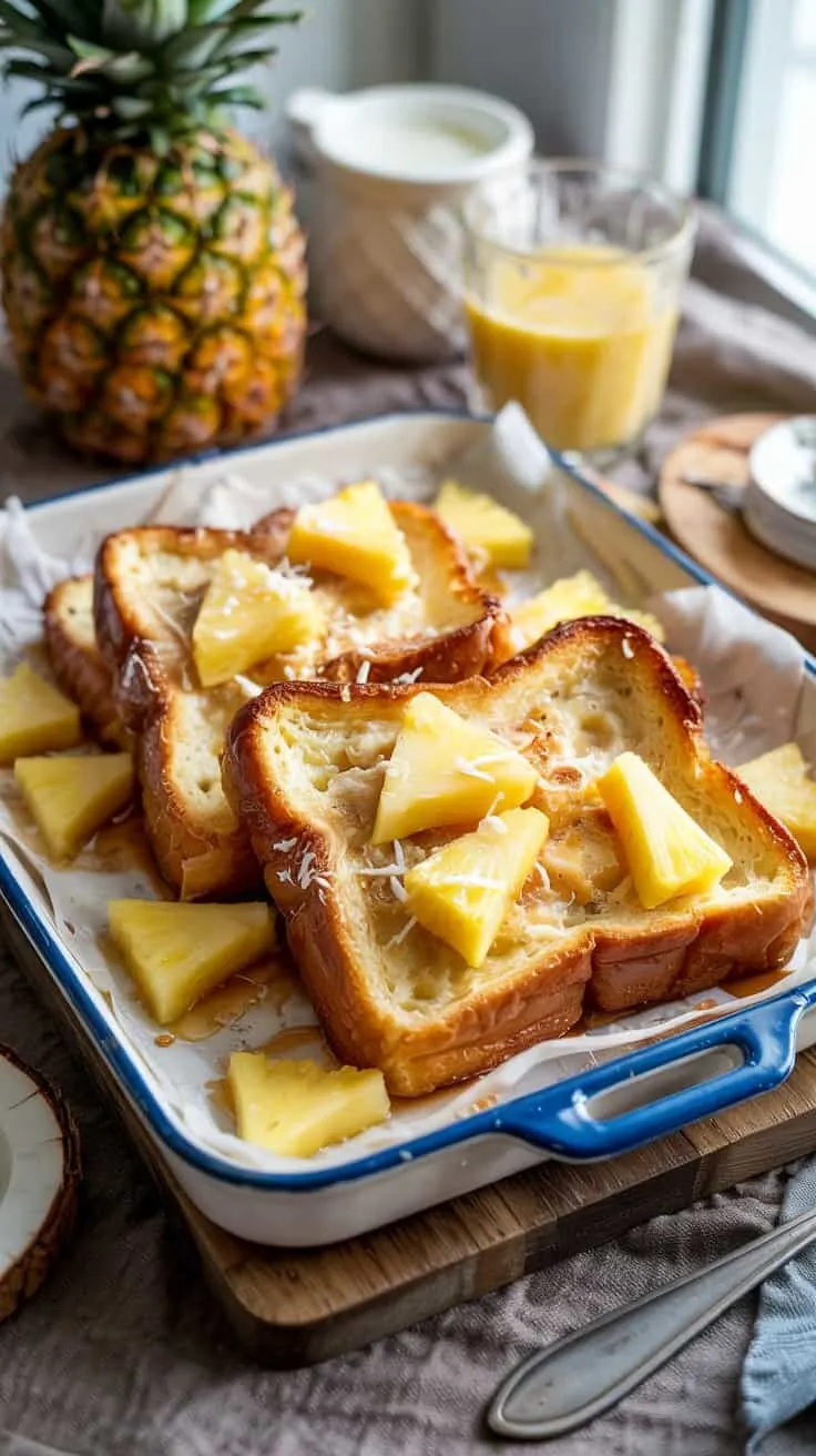 15 coconut pineapple baked french toast dr1pdj rtmyacie c tn4q