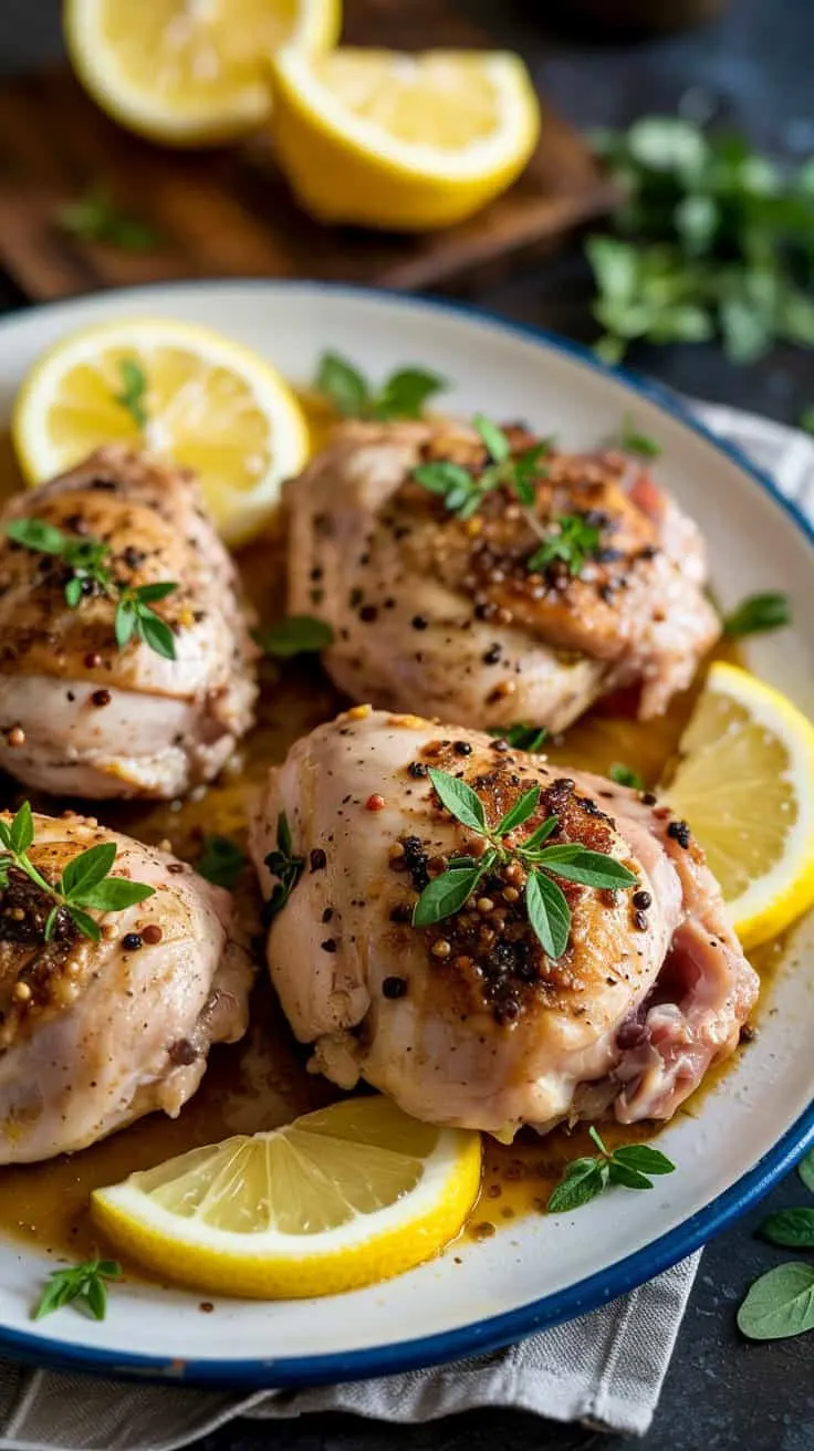 Lemon pepper chicken thighs bright fr