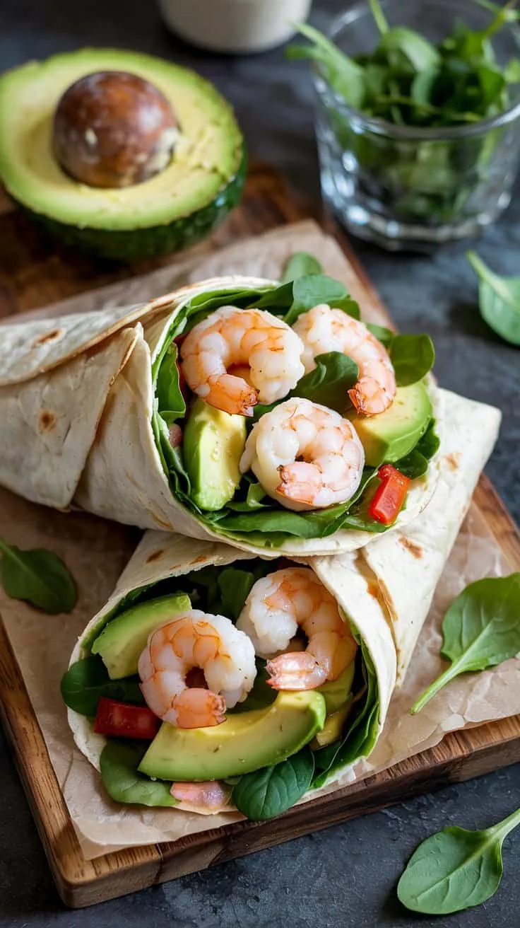 Shrimp and avocado salad breakfast wr r6c