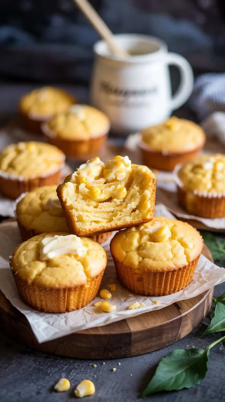Sweet corn muffins with honey butter c rpcscuw 3ux