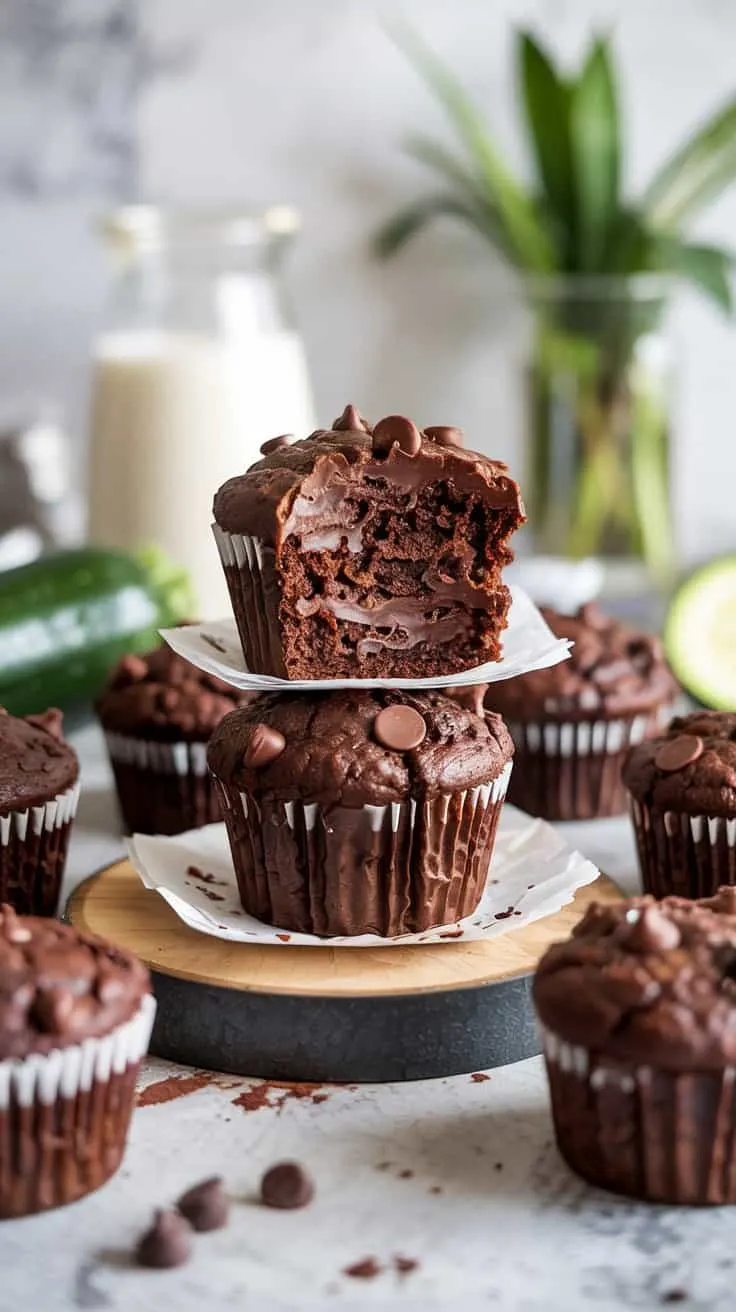 Chocolate zucchini muffins think of t vm5 q